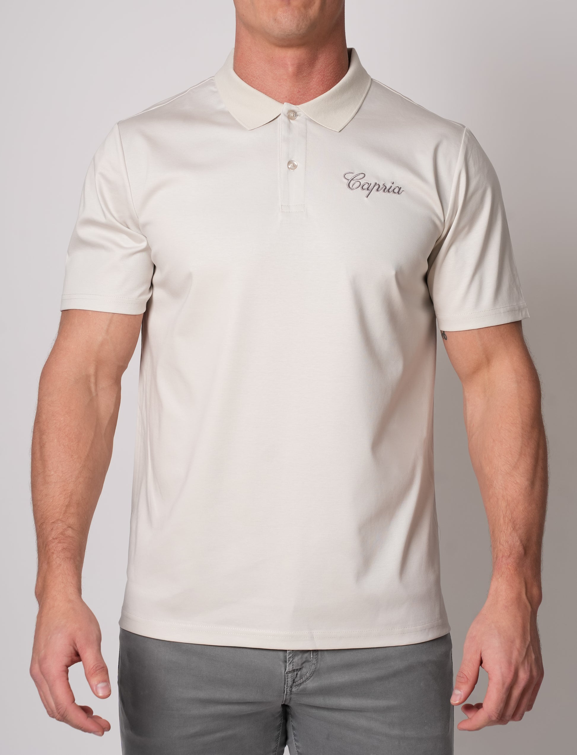 Capria Luxury Polo Shirt - Eggshell