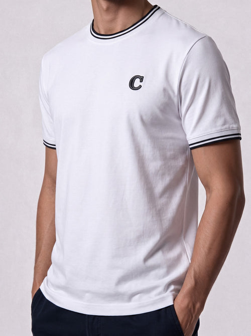 C Logo t-shirt White — three-quarter