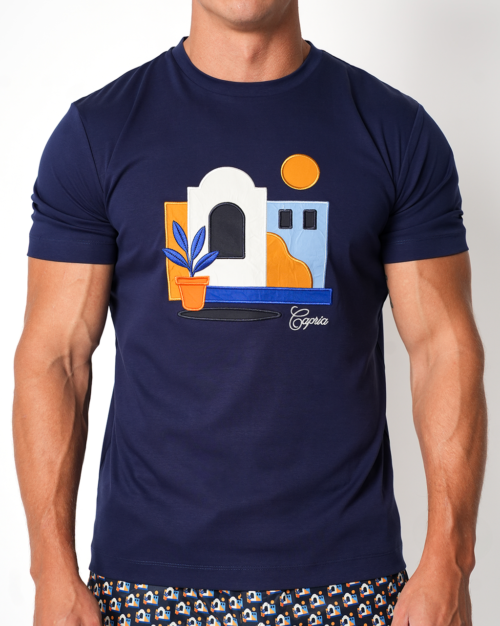 Casa Swim T Shirt - Navy