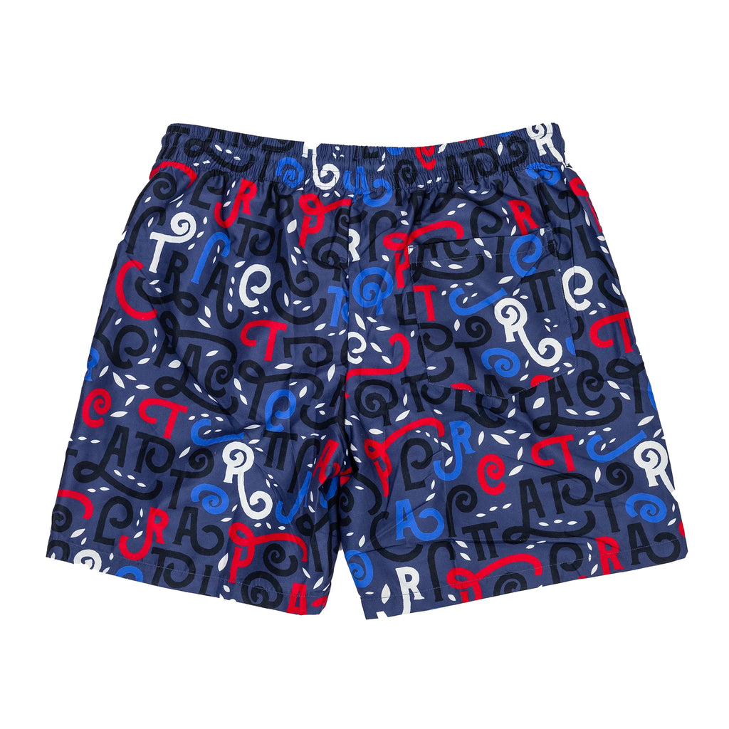 Capria Swim Shorts - Navy Red