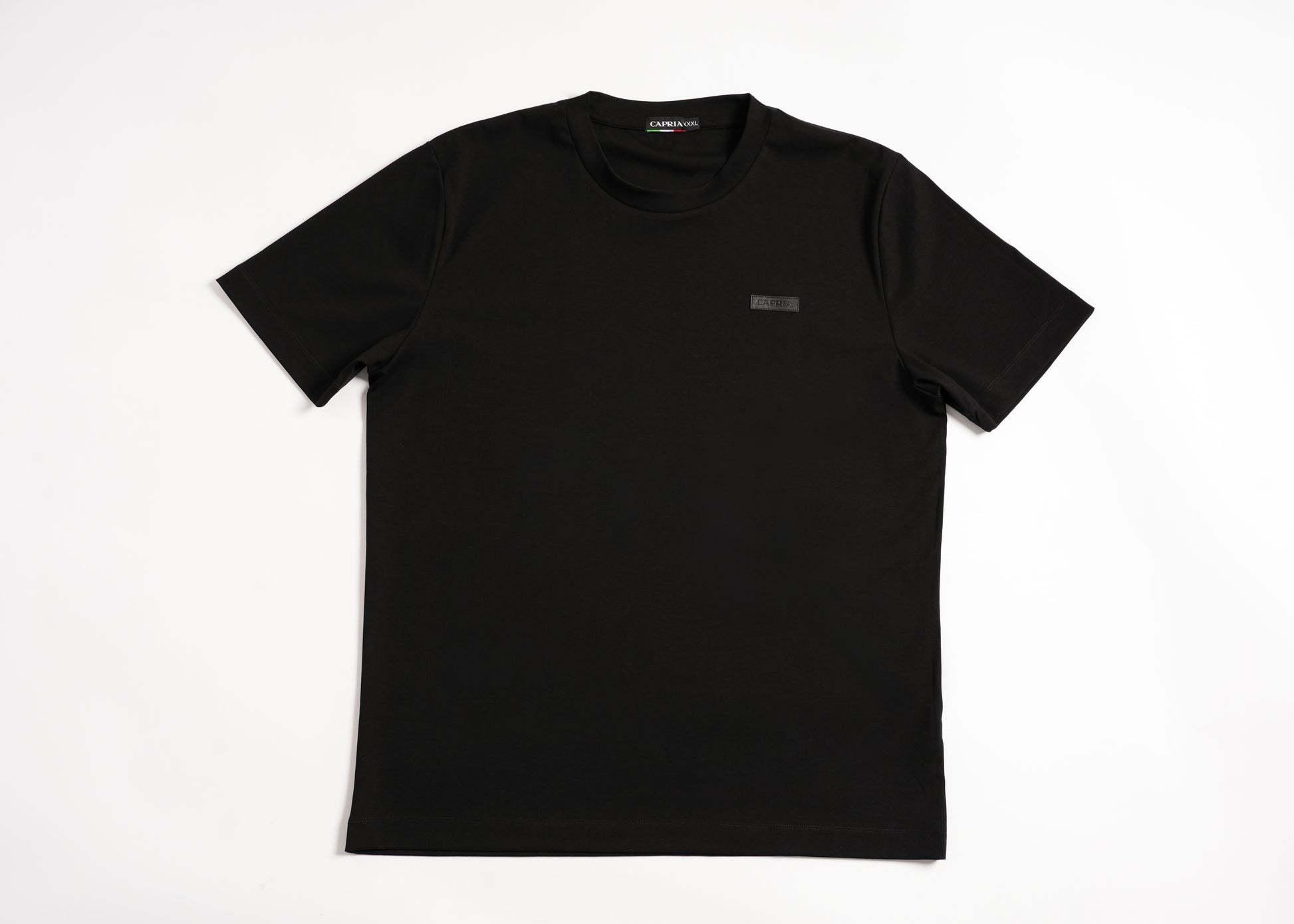 Leather badge T-shirt - Black