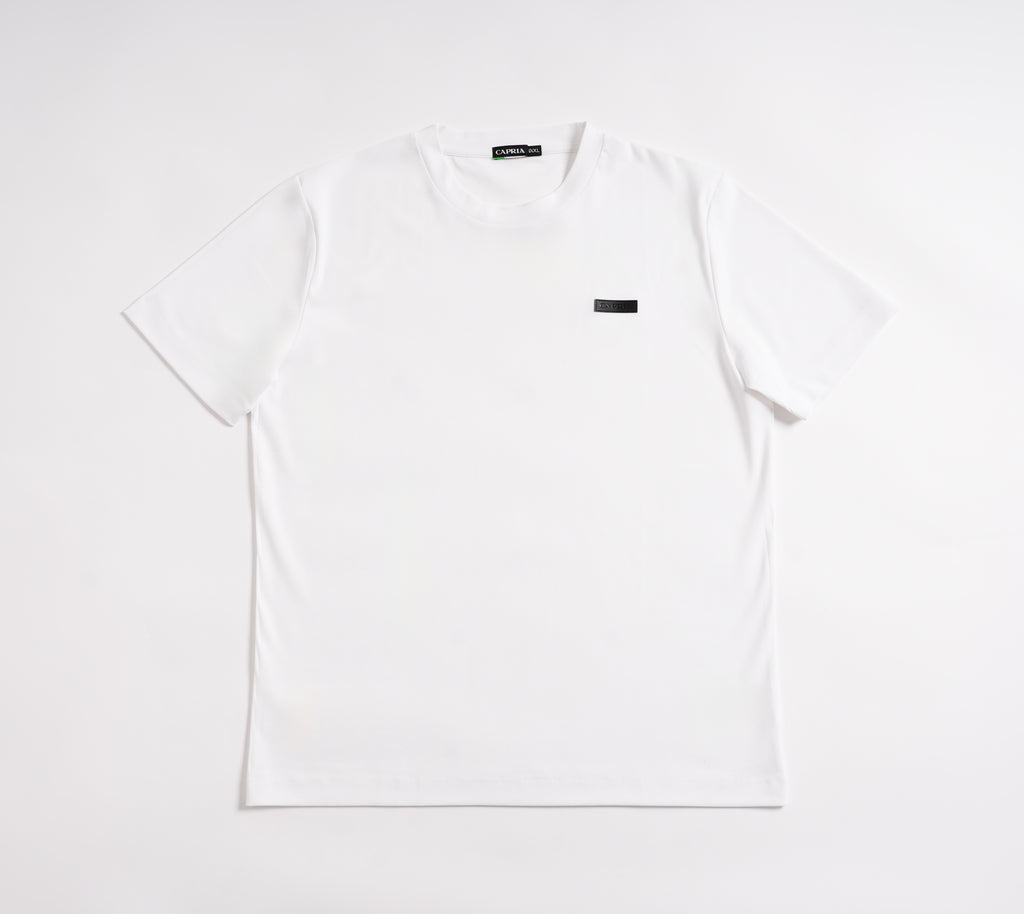 Leather badge T-shirt - White