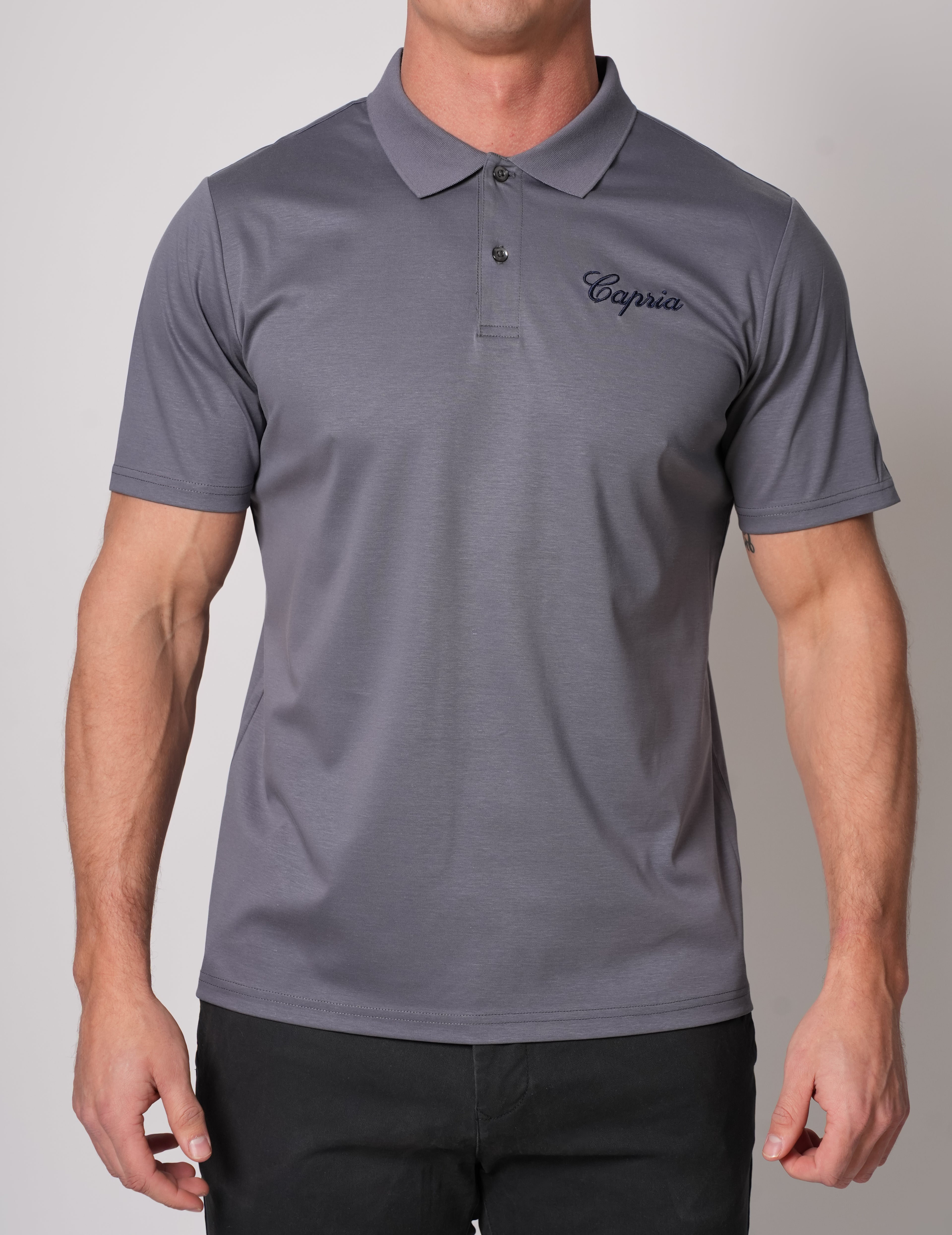 Signature Polo Shirt  - Slate